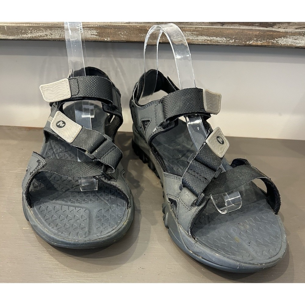 Merrell Mens Tetrex Crest Sport Sandals Black Hook & Loop Men's Size 9